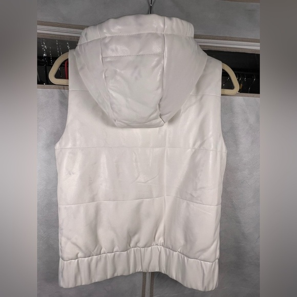 NWOT Project New York White with Bluish Gray design Hooded Vest size XS - Picture 6 of 6